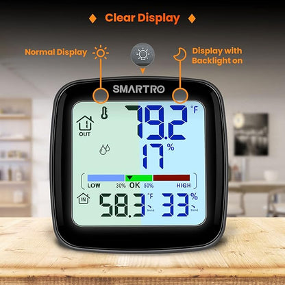 SMARTRO SC92 Professional Indoor Outdoor Thermometer Wireless Digital - Image 6