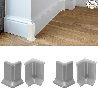 uxcell Self Adhesive Baseboard Corner Blocks, 2.2 Inch Wall Edge Corner by uxcell