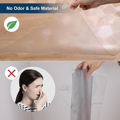 Clear Area Mat for Hard Floors, Pebble Patterned Waterproof Rug Protector Floor - Image 3