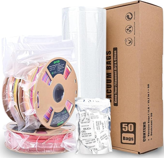 Filament Storage Bags 50 Pcs for Vacuum Sealer by OVV3D
