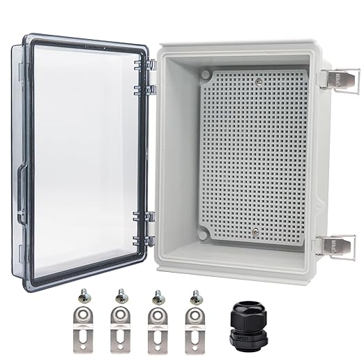 Waterproof Electrical Box, IP67 Junction Box Stainless Steel Latch Hinged Clear by YETLEBOX
