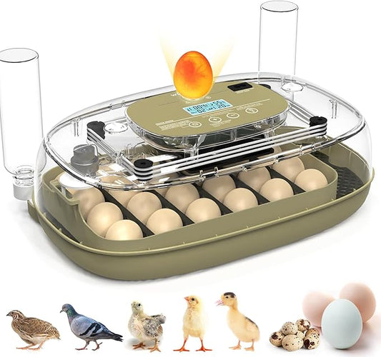 24 Egg Incubator with Automatic Turning, Temperature and Humidity Control by howooiua