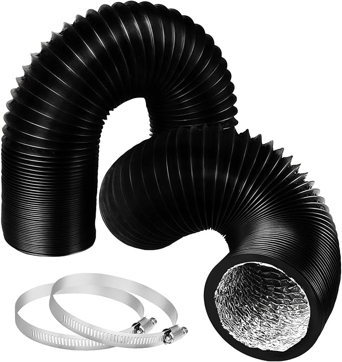 Dryer Vent Hose Air Ducting: 8 Inch 25FT Flexible Aluminum PVC Insulated Duct by YIJUHOU