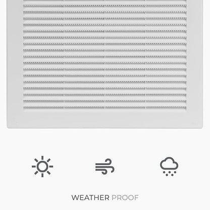 12" x 12" Square Air Vent Cover – White Plastic Vent Deflector - Image 6