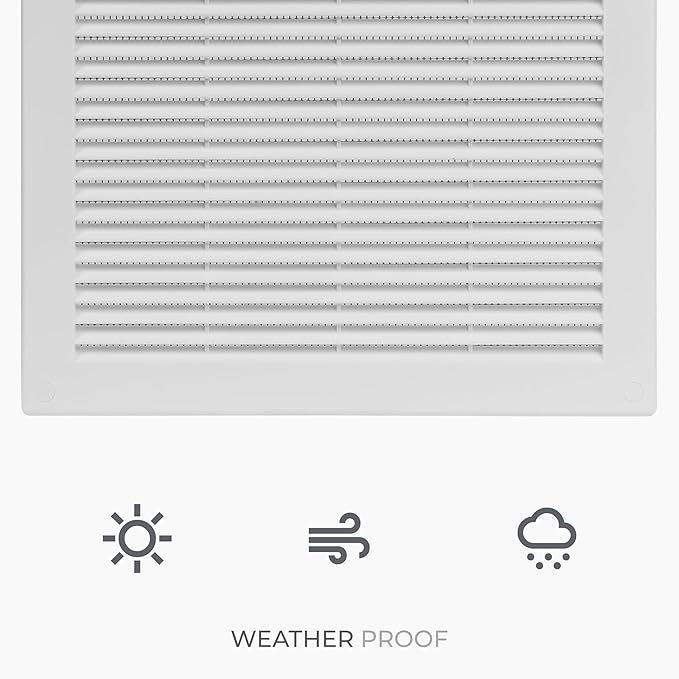 10-Pack 12" x 12" Square Air Vent Cover – White Plastic Vent Deflector - Image 6