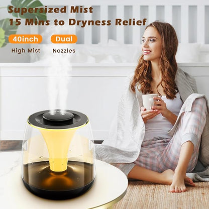 Humidifiers for Bedroom, 3 L Cool Mist Top-Fill 40H Super Long Time, 23dB Quiet - Image 2