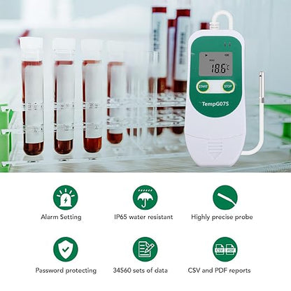TOPINCN Digital Temperature Humidity Data Logger, USB Temperature Humidity Data - Image 2