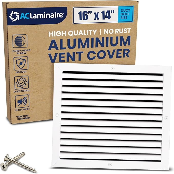 16x14 Inch Air Return Vent Cover Decorative – Premium Aluminum AC Vent Cover by LAMINAIRE