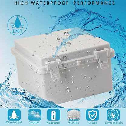 Waterproof Electrical Box Dustproof Junction Box Weatherproof IP67 ABS Plastic - Image 2