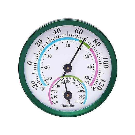 Mini Indoor Thermometer Hygrometer Analog 2 in 1 Temperature Humidity Monitor by LayscoPro