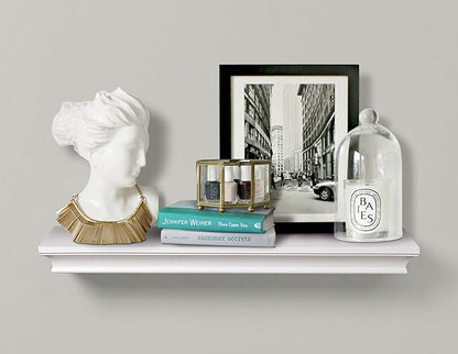 AHDECOR White Floating Shelves Wall Mounted, Deeper Wall Storage Shelf - Image 3