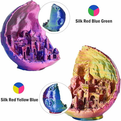 PLA Filament 1.75mm, Tri-Colors 3D Printer Filament, Rainbow PLA Filament Bundle - Image 5