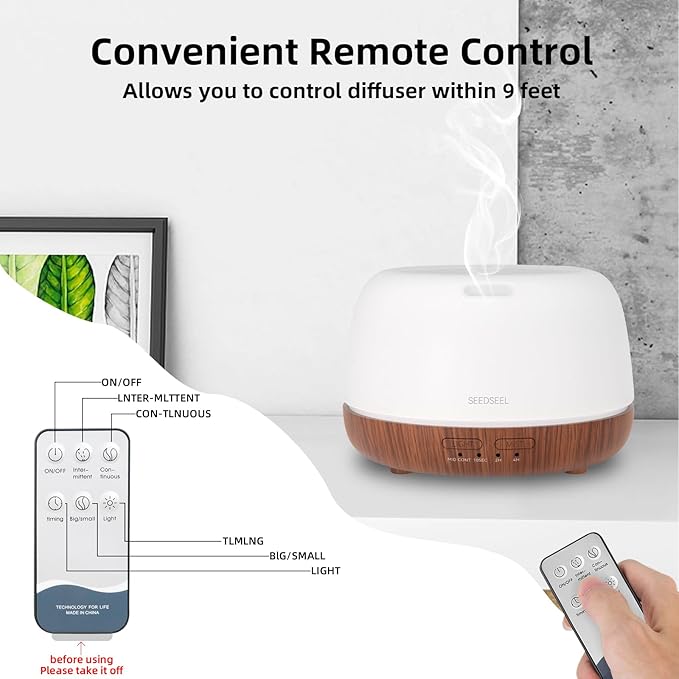 300ML Essential Oil Diffuser, Mini Aromatherapy Diffuser - Image 3