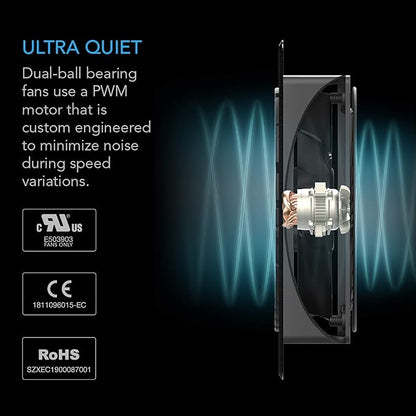 AC Infinity AIRPLATE S1, Quiet Cooling Fan System 4" - Image 4