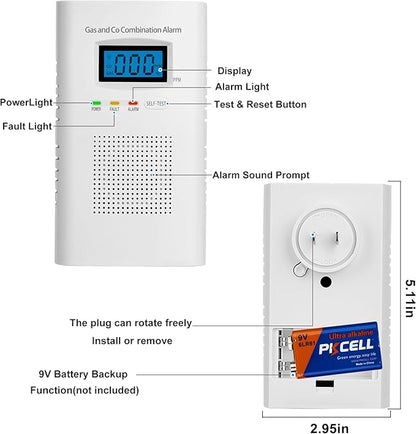 Plug in Combination Gas & Carbon Monoxide Detectors - Image 2