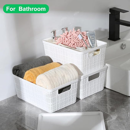6 Pack Plastic Storage Baskets - Image 6