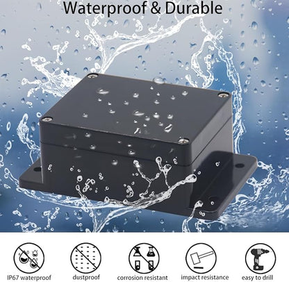 2pcs Project Box ABS Black Electrical Boxes IP65 Outdoor Waterproof Box - Image 2