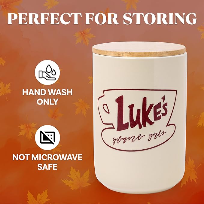 Silver Buffalo Gilmore Girls Wax Resist Ceramic Cookie Jar - Image 4