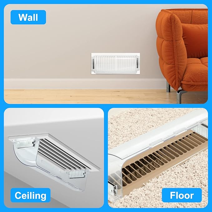 Air Vent Deflectors Adjustable Magnetic Heat and Vent Cover, 2 Pack… - Image 6
