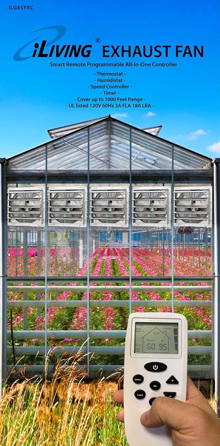 iLiving 24" Shutter Exhaust Fan - Image 2
