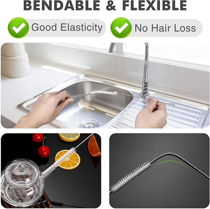 8 Inch Straw Cleaning Brush, Pipe Cleaner, Water Fume Cleaner, Glass Pipe - Image 4