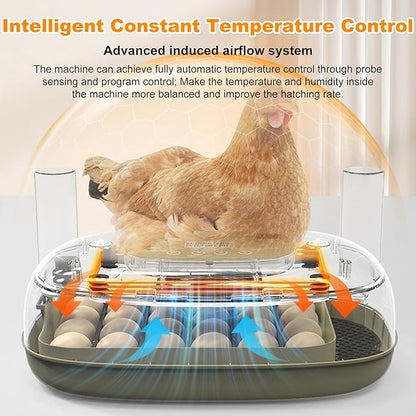24 Egg Incubators for Hatching, Automatic Egg Turning and Temperature Control - Image 4