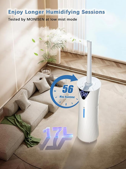 17L/4.5Gal Humidifier Large Room, Smart Quiet Ultrasonic Cool Mist Humidifiers - Image 3