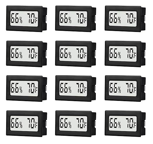12 Pack Mini Small Digital Hygrometer Thermometer Indoor Temperature and - Image 8