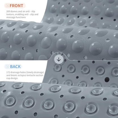 Anti-Slip Bathtub Shower mat, 39.3×15.7 inch（Approximately 100 × 40cm） Soft - Image 2