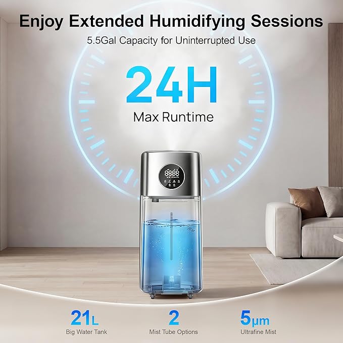 21L/5.5Gal Humidifiers for Bedroom, Humidifier Large Room - Image 3