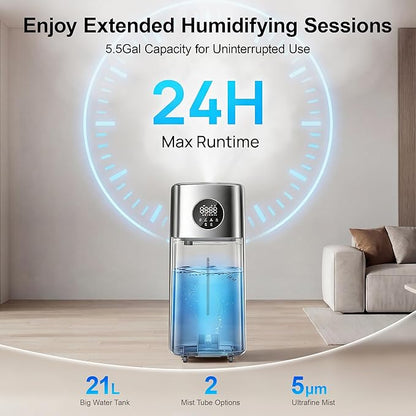 21L/5.5Gal Humidifiers for Bedroom, Humidifier Large Room - Image 3