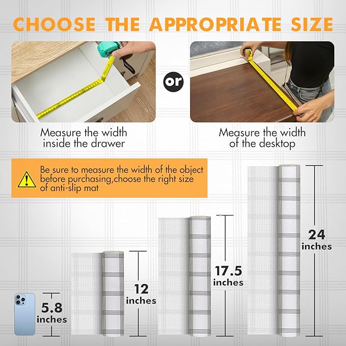 Viseeko Shelf and Drawer Liner for Kitchen Cabinet, Non-Adhesive Cabinet Liners - Image 4