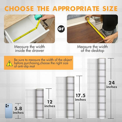 Viseeko Shelf and Drawer Liner for Kitchen Cabinet, Non-Adhesive Cabinet Liners - Image 6