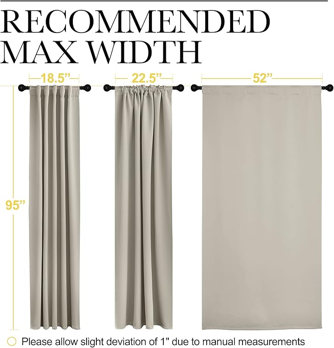 NICETOWN Window Treatment Blackout Curtains - Image 7