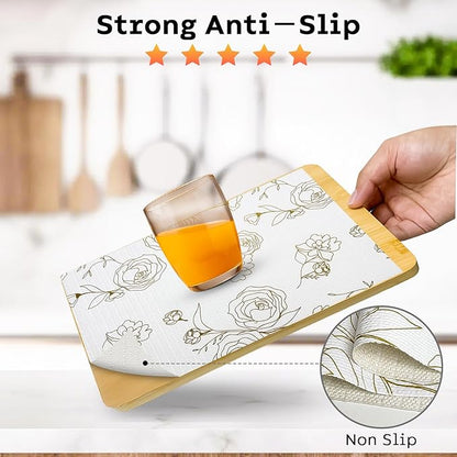 Shelf and Drawer Liner for Kitchen Cabinets Non-Adhesive, Strong Grip Non-Slip - Image 2