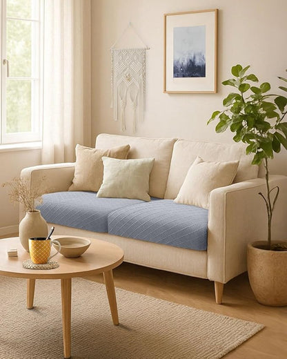 Fuloon Waterproof Seat Cushion Covers 2 PCS, Stretch Sofa Cushion Slipcovers - Image 7