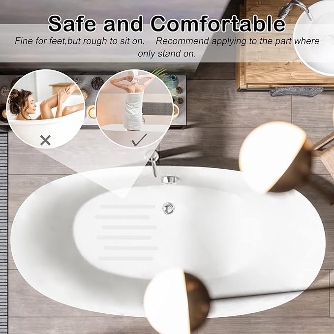 S&X Bathtub Non Slip Stickers, Gritty Textured Slip-Resistant Treads - Image 5