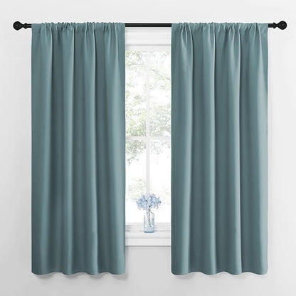 NICETOWN Greyish Blue Blackout Curtains Panels by NICETOWN