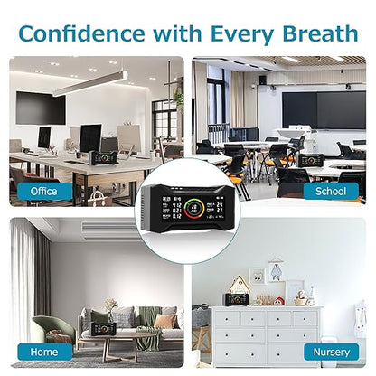 Air Quality Monitor Indoor, Simbow CF-20 8-in-1 CO2 Monitor Air Quality Tester - Image 9