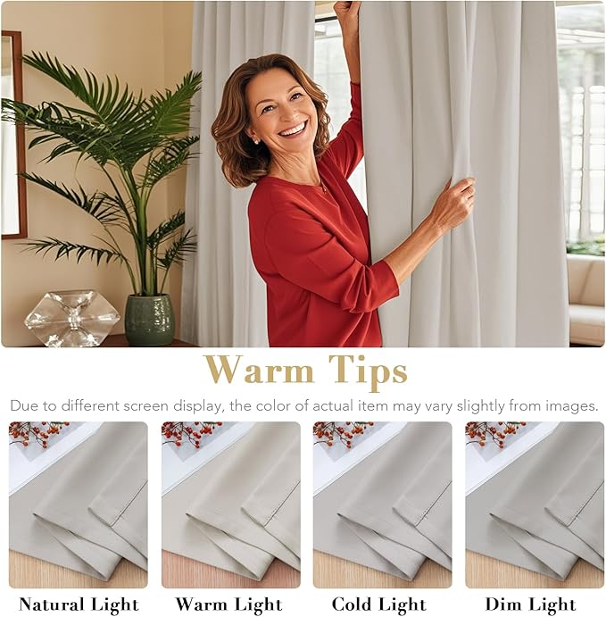 H.VERSAILTEX Blackout Curtains Thermal Insulated Window Treatment Panels Room - Image 3