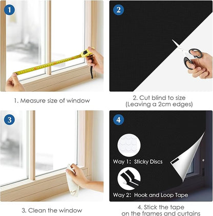 Blackout Window Cover, Portable Window Blinds, Travel DIY Window Blackout - Image 9