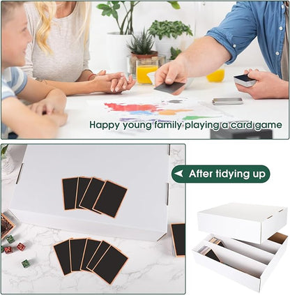 Yexiya 6 Pcs 3200 Count Sports Card Storage Boxes White Trading Card Box - Image 5