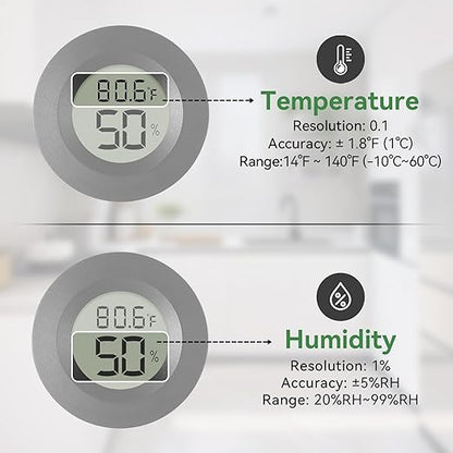 Atogou 3-Pack Mini Hygrometer & Thermometer, Indoor Outdoor Digital Humidity - Image 3