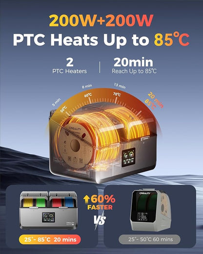 Creality Space Pi X4 Filament Dryer-Christmas Gifts, 4 Spools Filament Dry box - Image 3