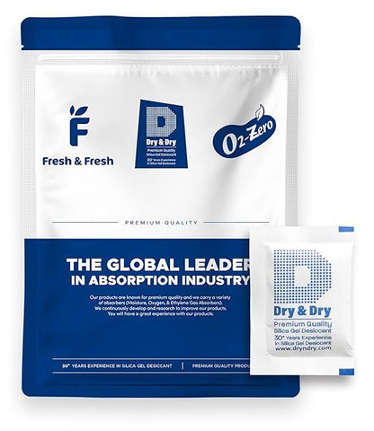 Dry & Dry 5 Gram Premium Silica Gel, Desiccant Packs, Silica Packets by DryDry