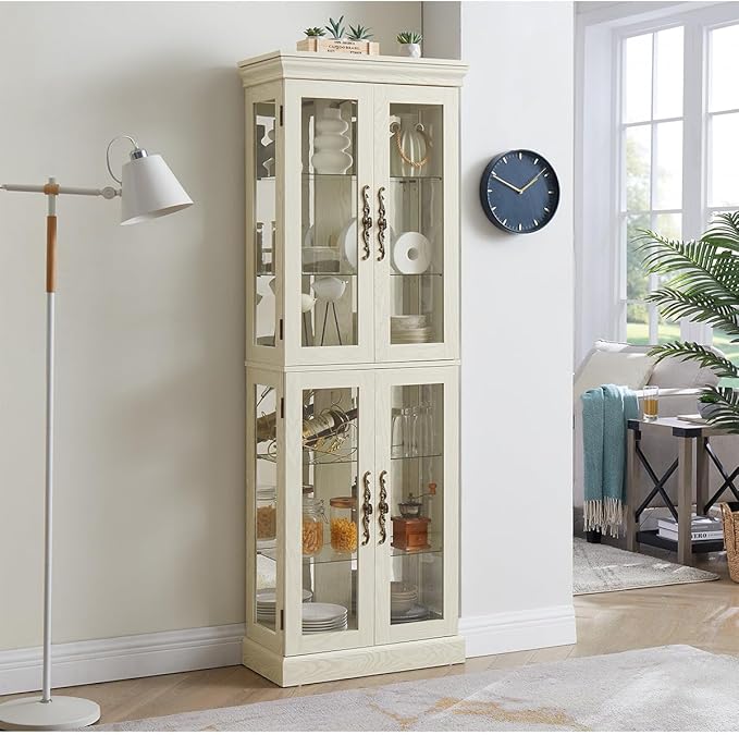 Lighted Glass Curio Cabinet - Image 2