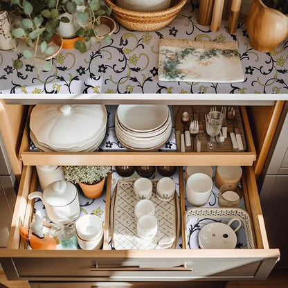 2 Rolls 18" W x 96" L Floral Drawer and Shelf Liner - Image 7