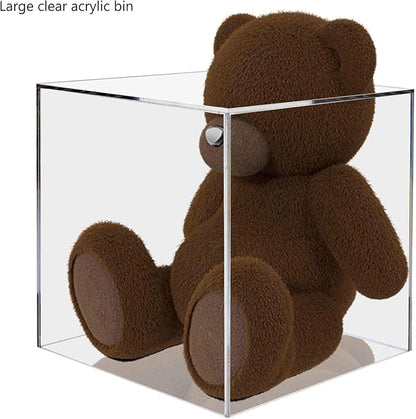 16 Inch Clear Acrylic Display Box No Lid Versatile Square One Piece Plexiglass - Image 2