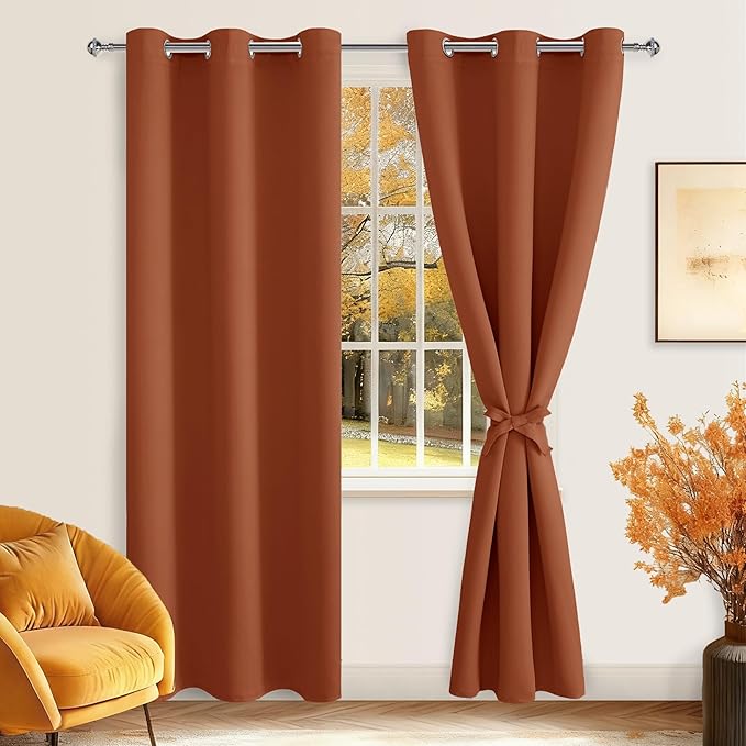 Hiasan Fall Blackout Curtains for Bedroom, 42 x 84 Inches Long - Image 2