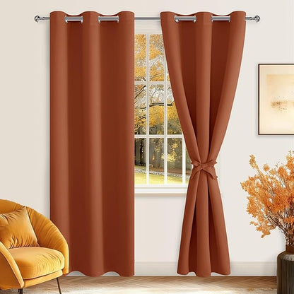 Hiasan Fall Blackout Curtains for Bedroom, 42 x 84 Inches Long - Image 2